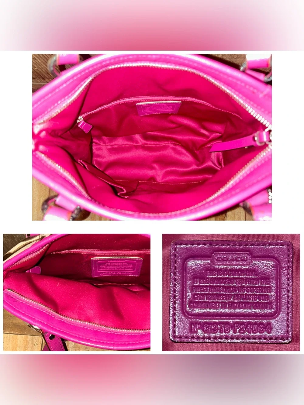 Coach Daisy Outline Signature Emma Tote with Free Scarf & Dust Bag. - Picture 13 of 16